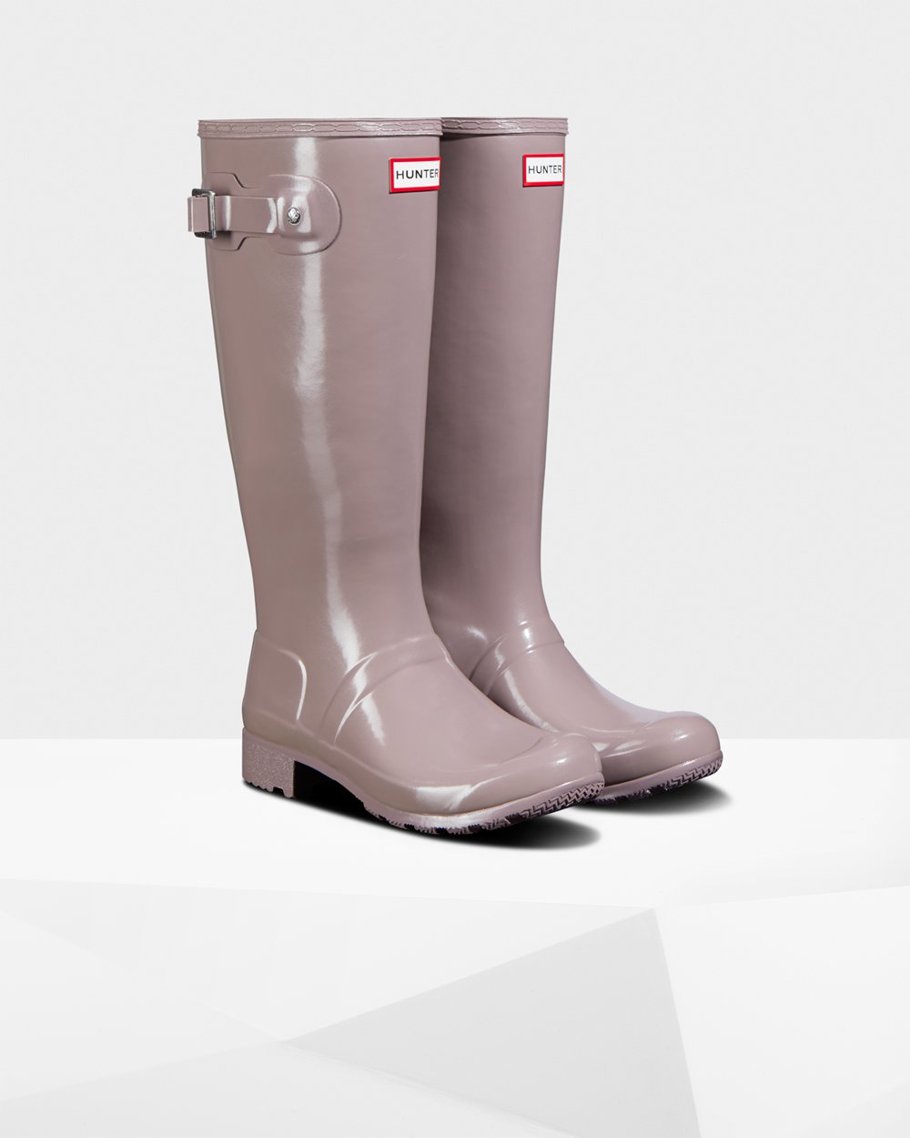 Hunter Mujer Original Tour Foldable Gloss - Botas de Lluvia Moradas - 983-DSLJRU